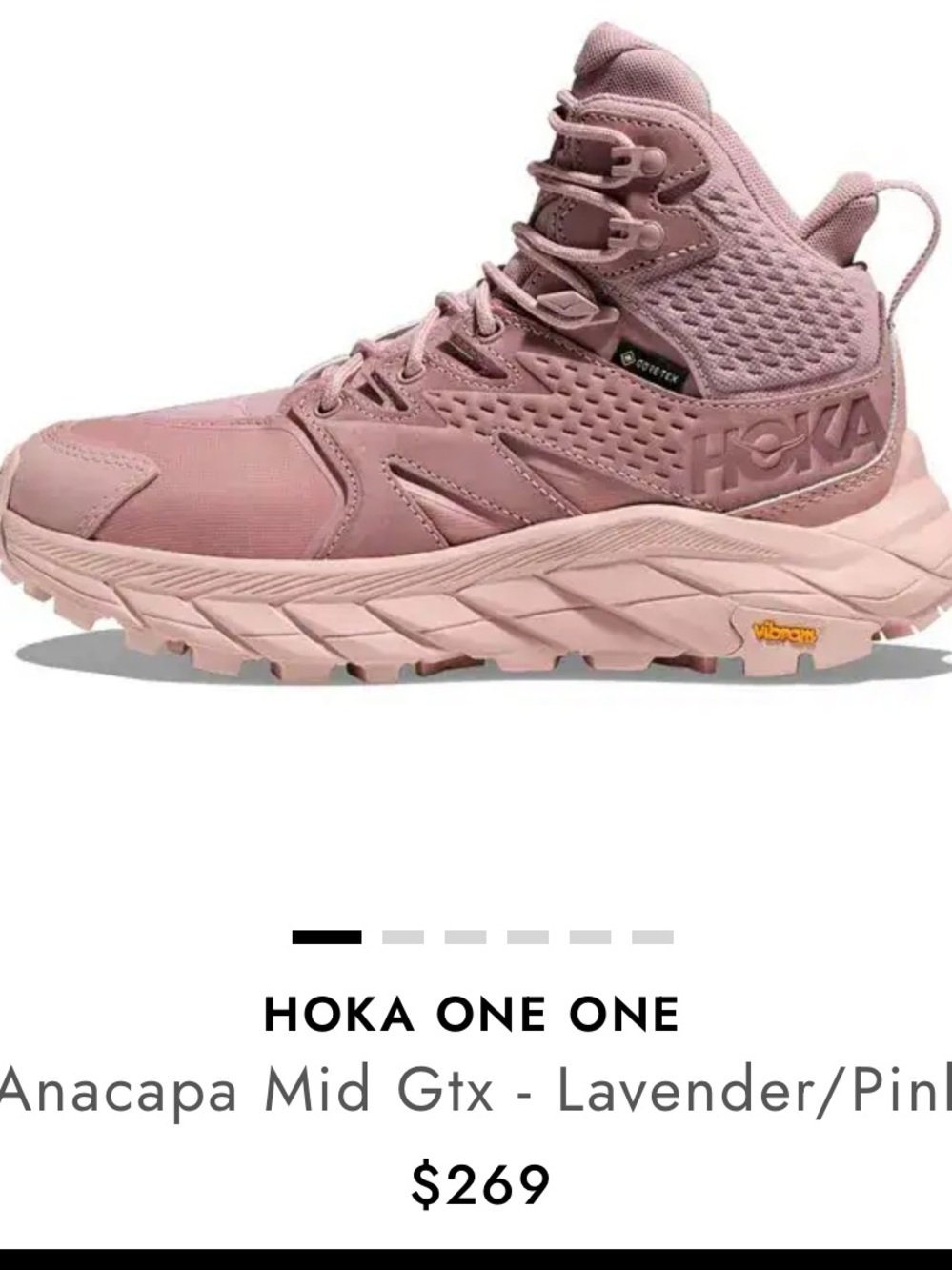 NEW Hoka Anacapa Mid GORE-TEX in 'Pale Mauve' Size 6